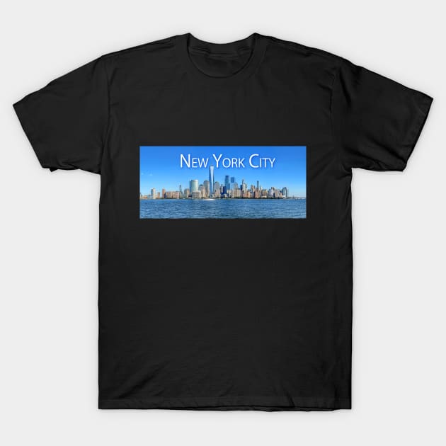 New York City Skyline from Jersey City - WelshDesigns T-Shirt by WelshDesigns